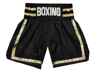 Boxing Shorts : KNBSH-032-Black-Gold