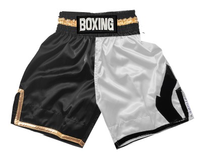 Boxing Trunks : KNBSH-037-TT-Black-White