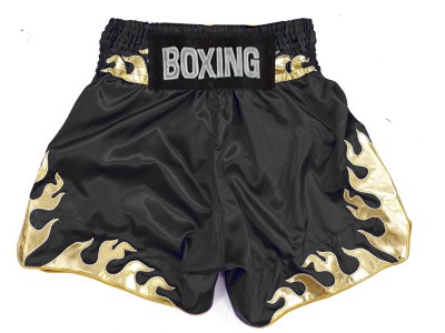 Boxing Shorts : KNBSH-038-Black-Gold