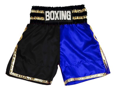 Boxing Trunks : KNBSH-039-Black-Blue