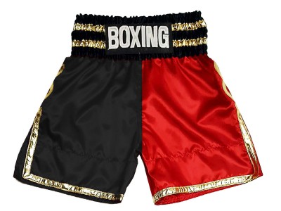 Premium Boxing Shorts : KNBSH-039-Black-Red