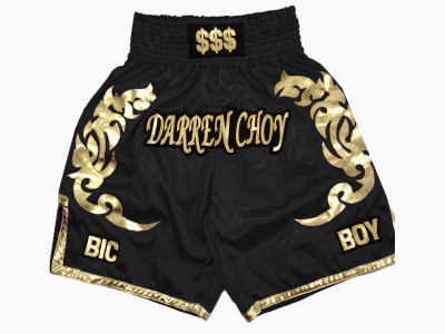 Kanong Personalized Boxing Shorts : KNBXCUST-2039-Black