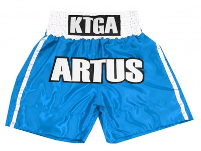 Kanong Personalized Boxing Trunks : KNBXCUST-2042-Skyblue