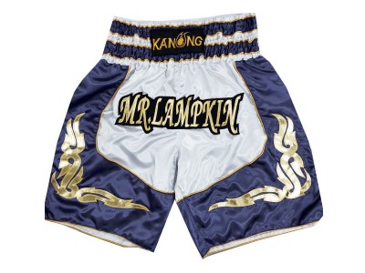 Kanong Bespoke Sparring Shorts : KNBXCUST-2043-White-Navy