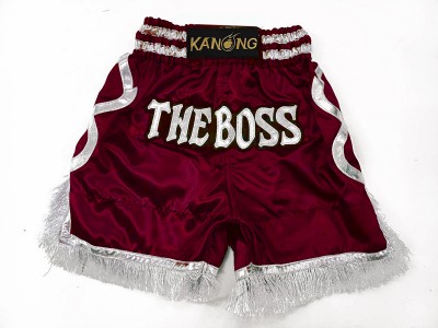 Kanong Personalized Boxing Shorts : KNBXCUST-2048-Maroon