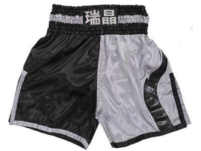 Kanong Customized Boxing Shorts : KNBXCUST-2049-Black-Grey