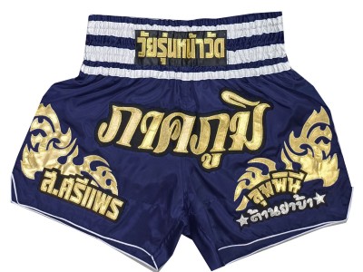 Customized Muay Thai Fight Shorts : KNSCUST-1249-Navy.jpg