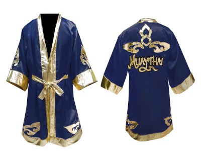 Custom design Boxing Robe : Navy Lai Thai