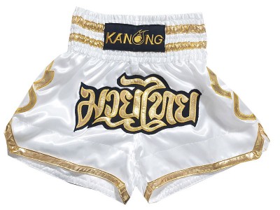 Kanong Boxing Shorts : KNS-121-White