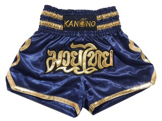 Kanong Mens Muay Thai Shorts : KNS-121-Navy