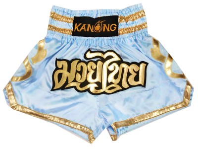 Kanong Muay Thai Boxing Shorts : KNS-121-LightBlue