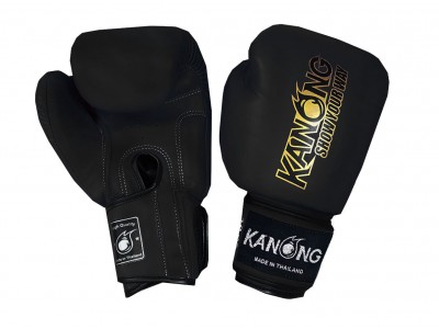 Kanong Muay Thai  Gloves : "Simple" Black