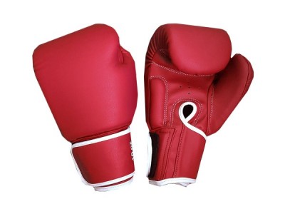 Kanong Muay Boxing Gloves : Classic Red