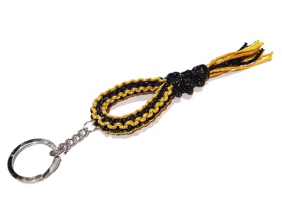 Kanong Muay Thai Keyring - Mongkon : Black/Gold