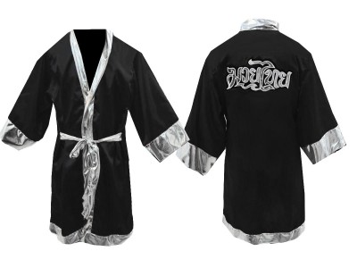 Custom design Muay Thai Robe : KNFIR-125-Black