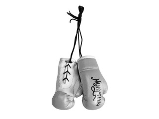 Kanong Hanging Muay Thai Gloves : Silver