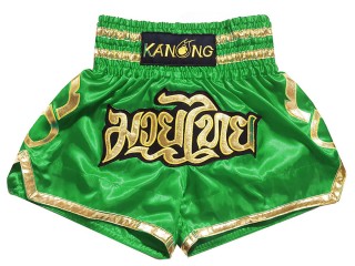 Kanong Muay Thai Boxing Shorts : KNS-121-Green-K