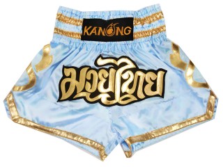 Kanong Muay Thai Boxing Shorts : KNS-121-LightBlue-K