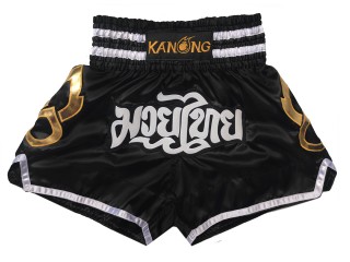 Kanong Muay Thai Shorts : KNS-143-Black-K