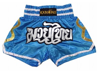 Kanong Muay Thai Shorts : KNS-143-Skyblue-K