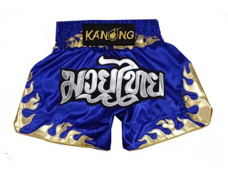 Kanong Muay Thai Boxing Shorts : KNS-145-Blue-K