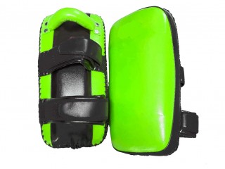 Custom Muay Thai Kickpads : Lime/Black