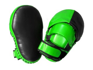 Custom Long Muay Thai Punch Pads : Lime/Black