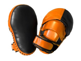 Custom Long Muay Thai Punch Pads : Orange/Black