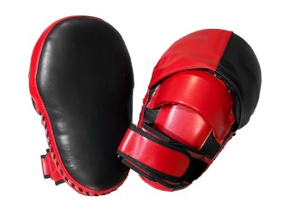 Custom Long Muay Thai Punch Pads : Red/Black