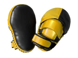 Custom Long Muay Thai Punch Pads : Yellow/Black