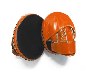 Custom Boxing Focus Punch Mitts : Orange/Black