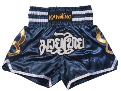 Kanong Muay Thai Boxing Shorts : KNS-143-Navy