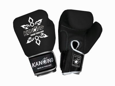 Kanong Genuine Leather Boxing Gloves : Black