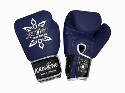 Kanong Genuine Leather Boxing Gloves : Navy