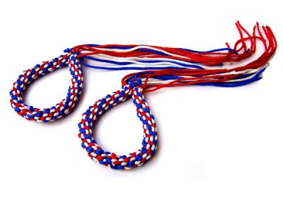 Muay Thai Arm Bands - Prajied : Red-White-Blue