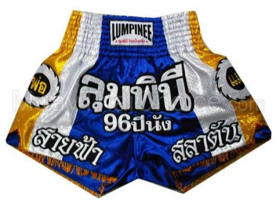 Lumpinee Blue Muay Thai Boxing Shorts : LUM-001