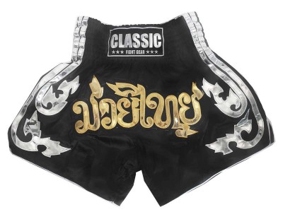 Classic Women Muay Thai Boxing Kickboxing Shorts : CLS-015 Black