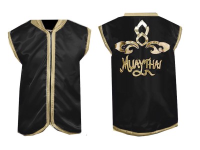 Custom Boxing cornerman jacket : Black Lai Thai