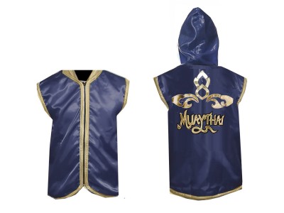 Custom made Kickboxing Hoodies : Navy Lai Thai