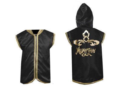 Custom made Muay Thai Hoodies : Black Lai Thai