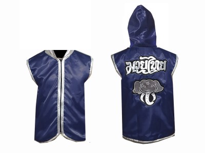 Personalised Kickboxing Boxing Hoodies : Navy/Elephant