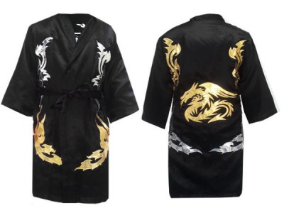 Custom made Boxing Robe : Black Dragon