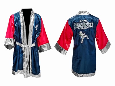 Custom made Boxing Robe : Blue/Red