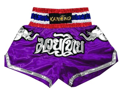 Kanong Muay Thai Elephant Boxing Shorts : KNS-125-Purple