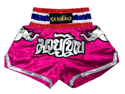 Kanong Muay Thai  Elephant Womens Boxing Shorts : KNS-125-DarkPink