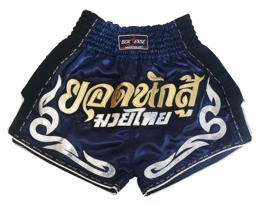 Boxsense Muay Thai Boxing Shorts Retro : BXSRTO-027-Navy