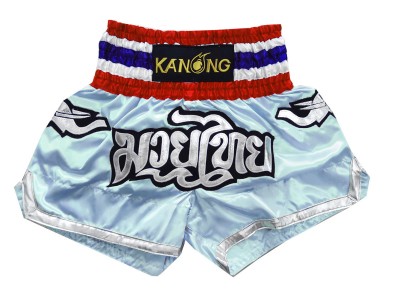 Kanong Elephant Womens Muay Thai Shorts : KNS-125-LightBlue